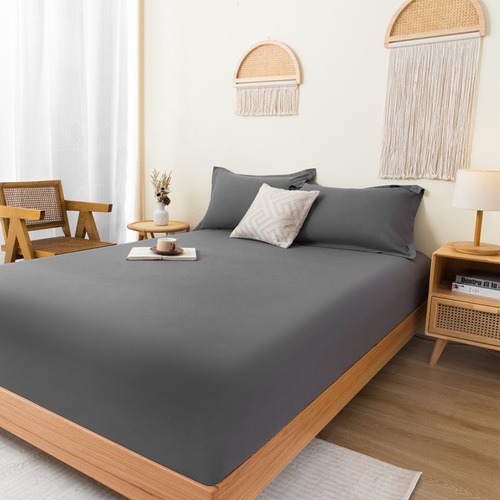Pure Color Velvety Single Bed Sheet with Comfortable Skin-Friendly Cotton, Suitable for Single or Double Beds, Dust-Proof Protection Bedding