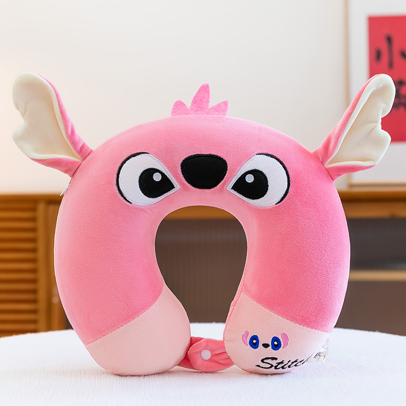 Nueva memoria de dibujos animados Almohada cuello de algodón Almohada en forma de U Almohada de viaje Siesta artefacto Oficina Dormir almohada almohada cuello protector