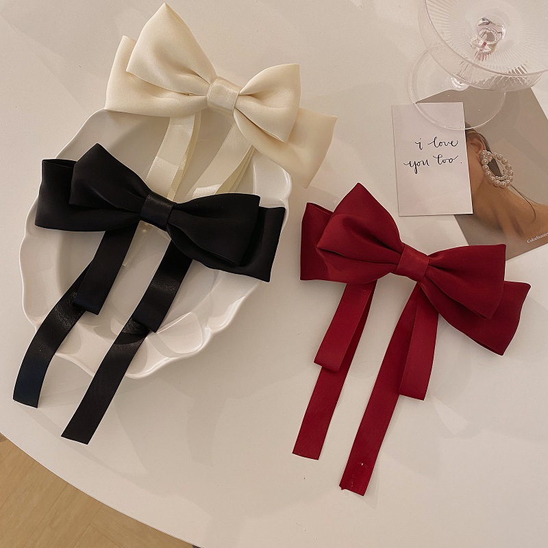 Fashion Bow Spring Clip Simple Solid Color Hair Clip Hair Accessories display picture 4