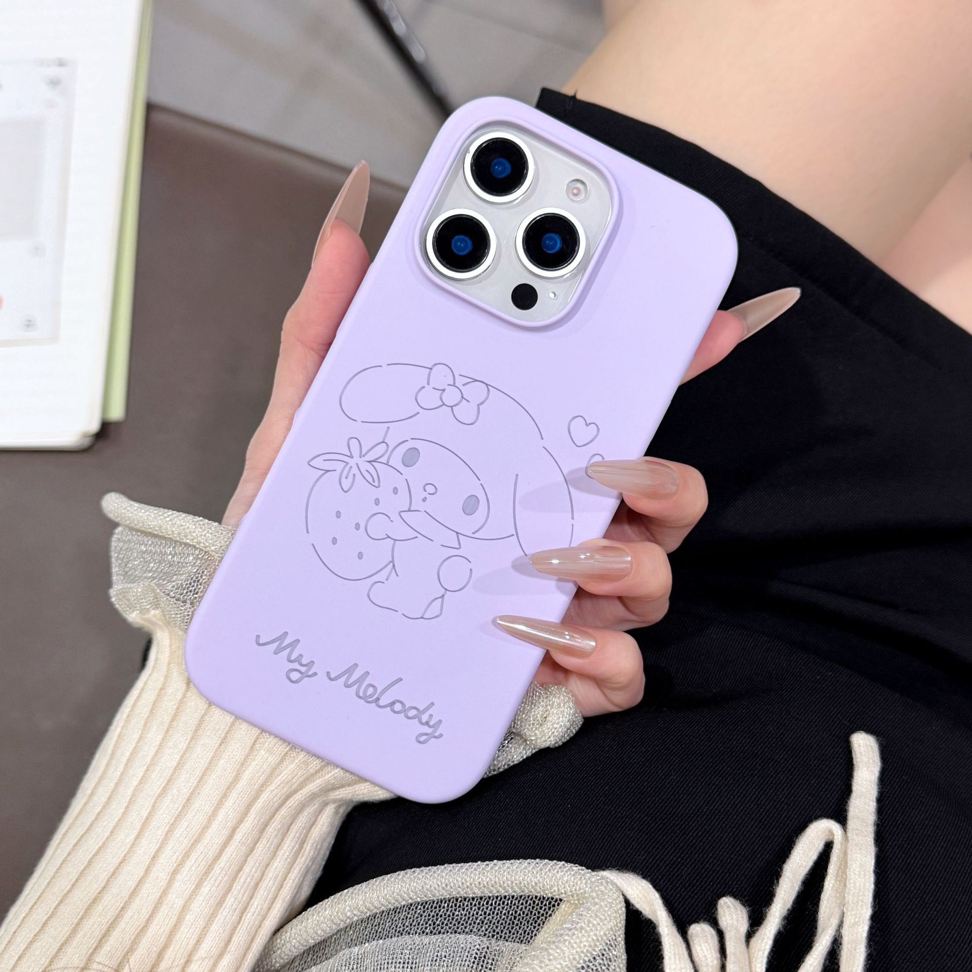 Funda de silicona anticaída con gráfico líquido Melody para Apple iPhone 17 Pro Max, funda de silicona anticaída para Apple 17
