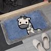 Cartoon velvet imitation cashmere floor cushion bathroom bathroom water absorption household door thickened into the door foot pad bedroom carpet