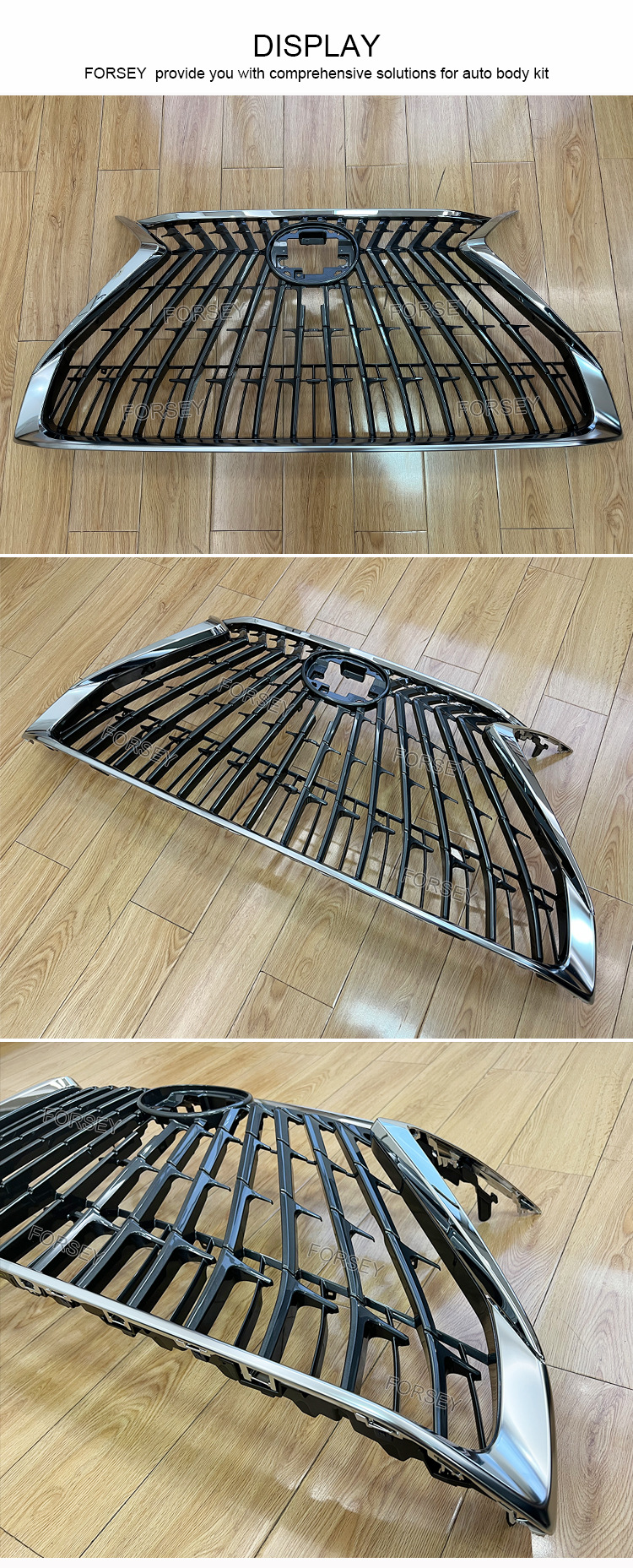 Suitable for Lexus ES200, ES250, ES300, 2018-2021 models modified with 2022 vertical stripe grille