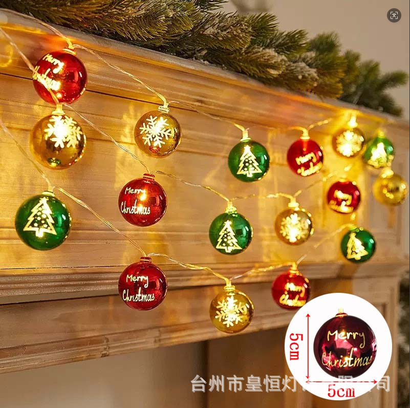 Iluminación del Año Nuevo LED lámpara de color lámpara de Navidad hierro forjado lámpara de decoración de Navidad árbol de Navidad lámpara de cadena