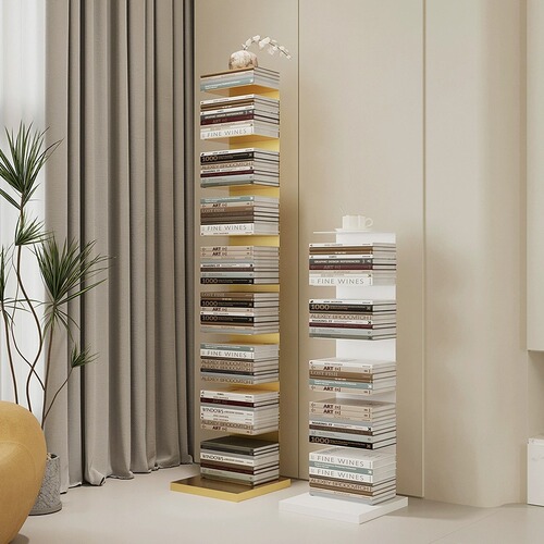 Invisible bookshelf floor standing display rack living room simple ironwork Nordic standing small bookshelf corner book storage bookcase