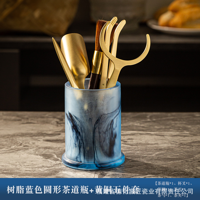 Ceremonia del té transfronteriza seis caballeros combinación conjunto completo de piezas de té kung fu bambú té abrazaderas de té pinzas madera sólida