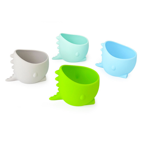 Creative indoor anti-fall cute dinosaur small flowerpot office desktop succulent flowerpot mini animal silicone flowerpot