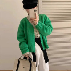 韓国シンプルなスタイルのソリッドカラーダブルジッパーセータージャケット女性のための 2025 秋と冬のデザインニッチ多用途ニットカーディガン