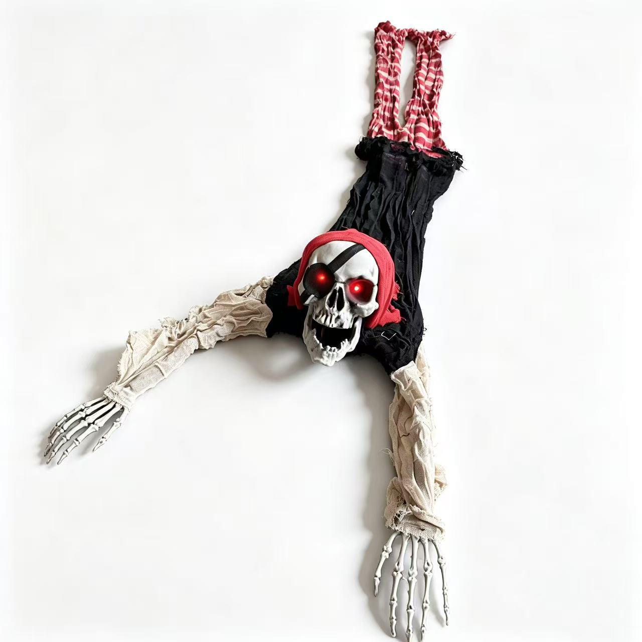 Halloween esqueleto adornos luminosos sonoros piratas raspando fantasmas casa embrujada escenas de decoración accesorios al por mayor