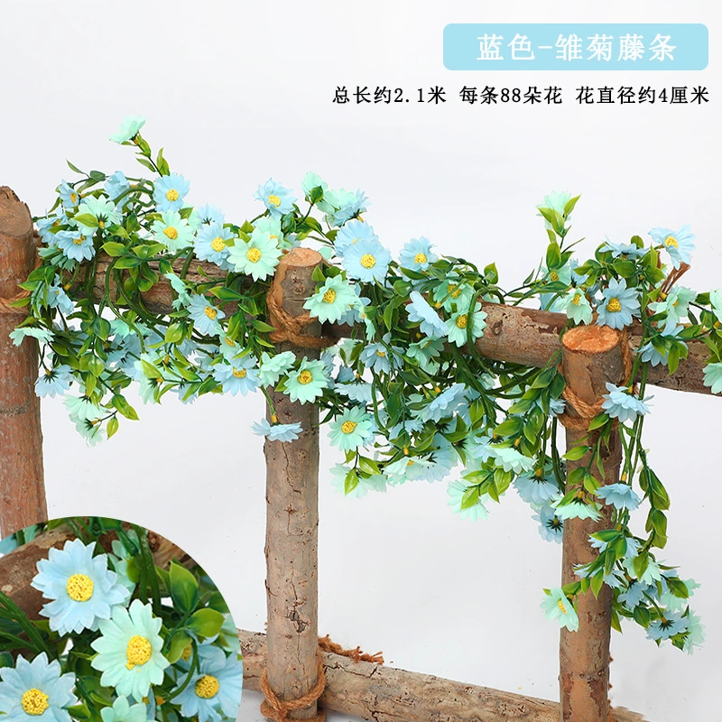 Искусственная роза плющ гирлянда, двухцветные маленькие розы, декоративная подвеска высокого уровня имитации (45 вариантов)