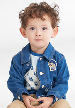 现货韩版童装外贸尾单国内婴童专柜满印牛仔夹克外套T0JE221201A
