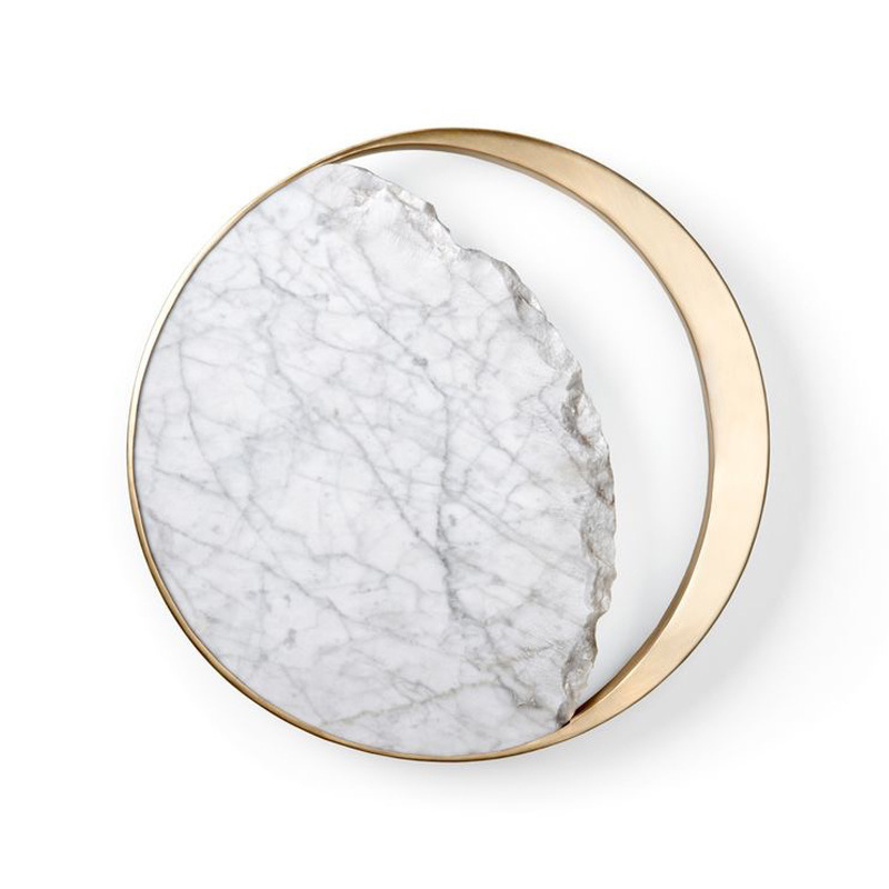 Luz de cabecera de piedra agujero de cabecera de fondo pared de fondo Dali personalidad nórdica luna dormitorio sala de estar creativa amarilla