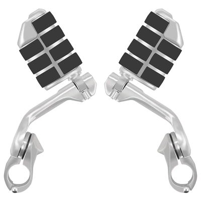 Suitable for Harley Street Glide Motorcycle pedals - long-rod-7-rubber-pedals-electroplated