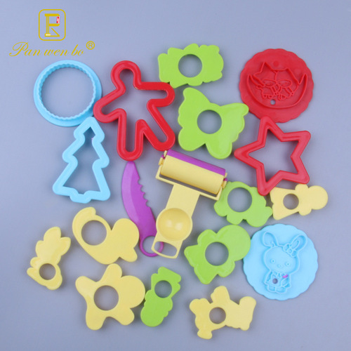 Panwenbo Children's 18-piece clay tool set plasticine DIY seal creative gift toys wholesale