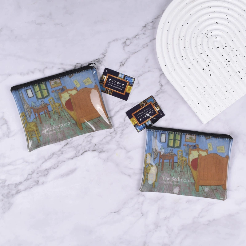 ПВХ прозрачный Кошелек для монет на Молнии Изготовленный На Заказ пластиковый пакет на молнии для канцелярских принадлежностей самоуплотняющийся пакет пластиковый мешок для хранения мультфильмов