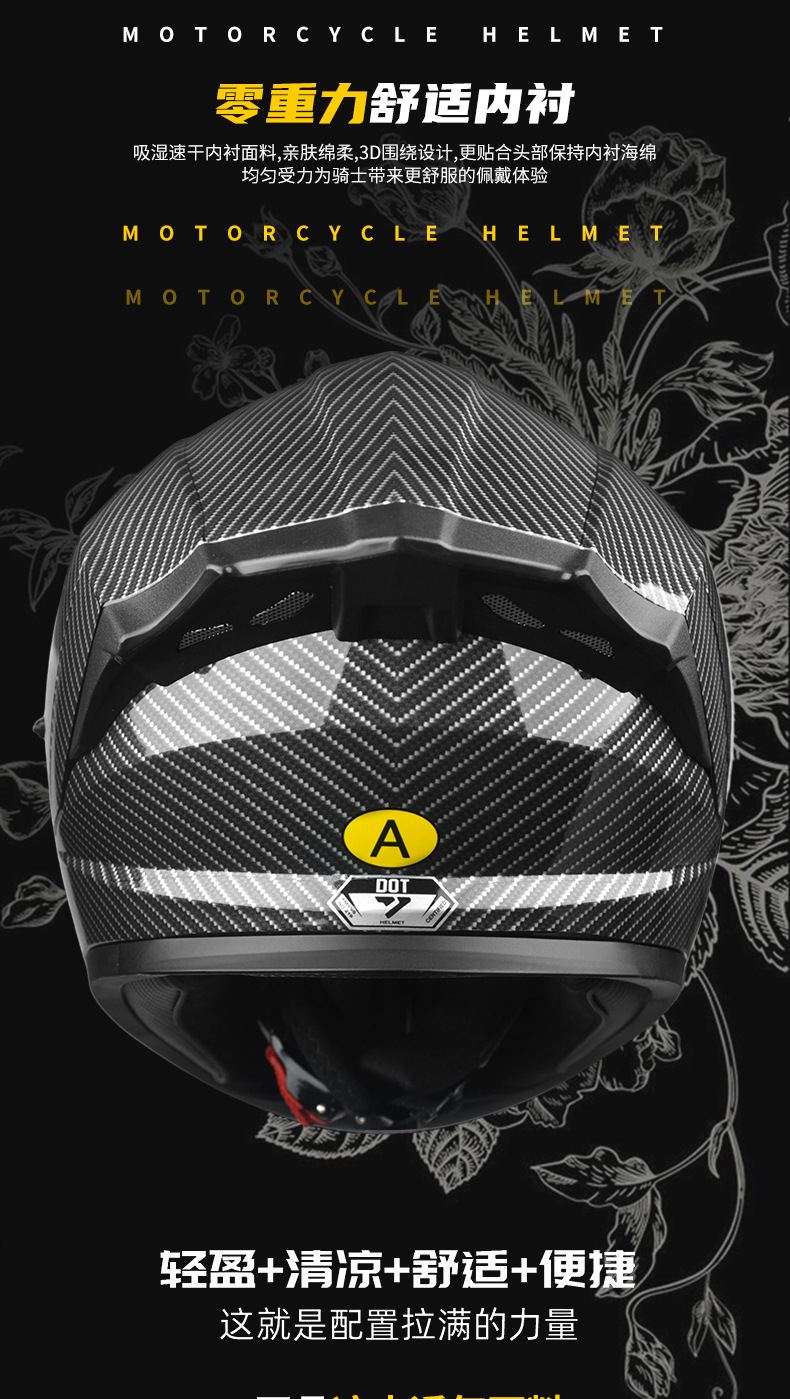 Ad Electric Motorcycle Helmet for Men and Women All Seasons Bluetooth 3C Certified Motorcycle Full-Face Helmet Cycling Dot Safety Helmet