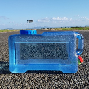 Pc Square Outdoor Travel Car Drinking Water Bucket Wide Mouth Plastic with Faucet Pure Water Bucket Storage Water Tank