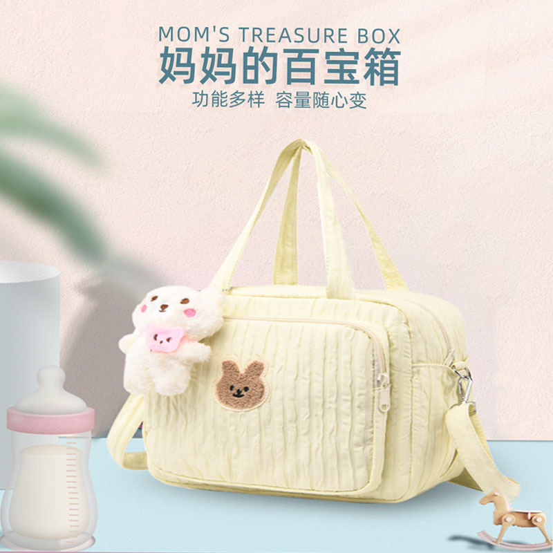 Handbag 2023 New Korean Style Fashion Casual Maternity Bag Cute Simple Nylon Fabric Single Shoulder Bag for Moms