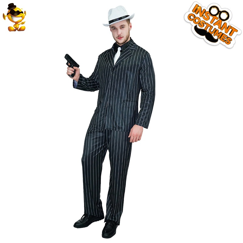 Grande gángster traje de los hombres Cosplay traje de Halloween ropa de fiesta de disfraces traje de rendimiento traje de la etapa