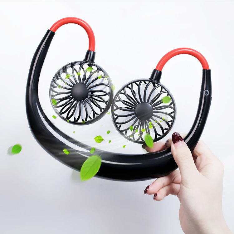 創意壹代三代USB便攜式網紅手持迷妳運折疊懶人香薰挂脖電動風扇