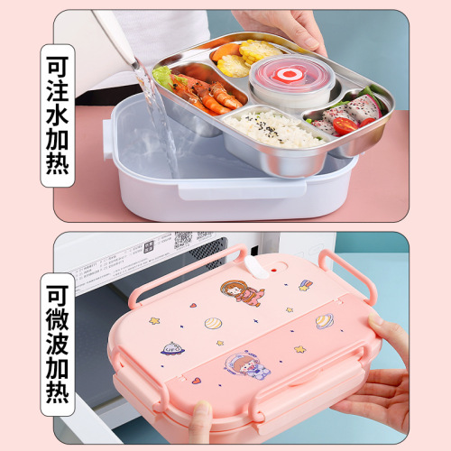 316 stainless steel insulated kindergarten lunch box for students, special children's lunch box with cartoon pattern