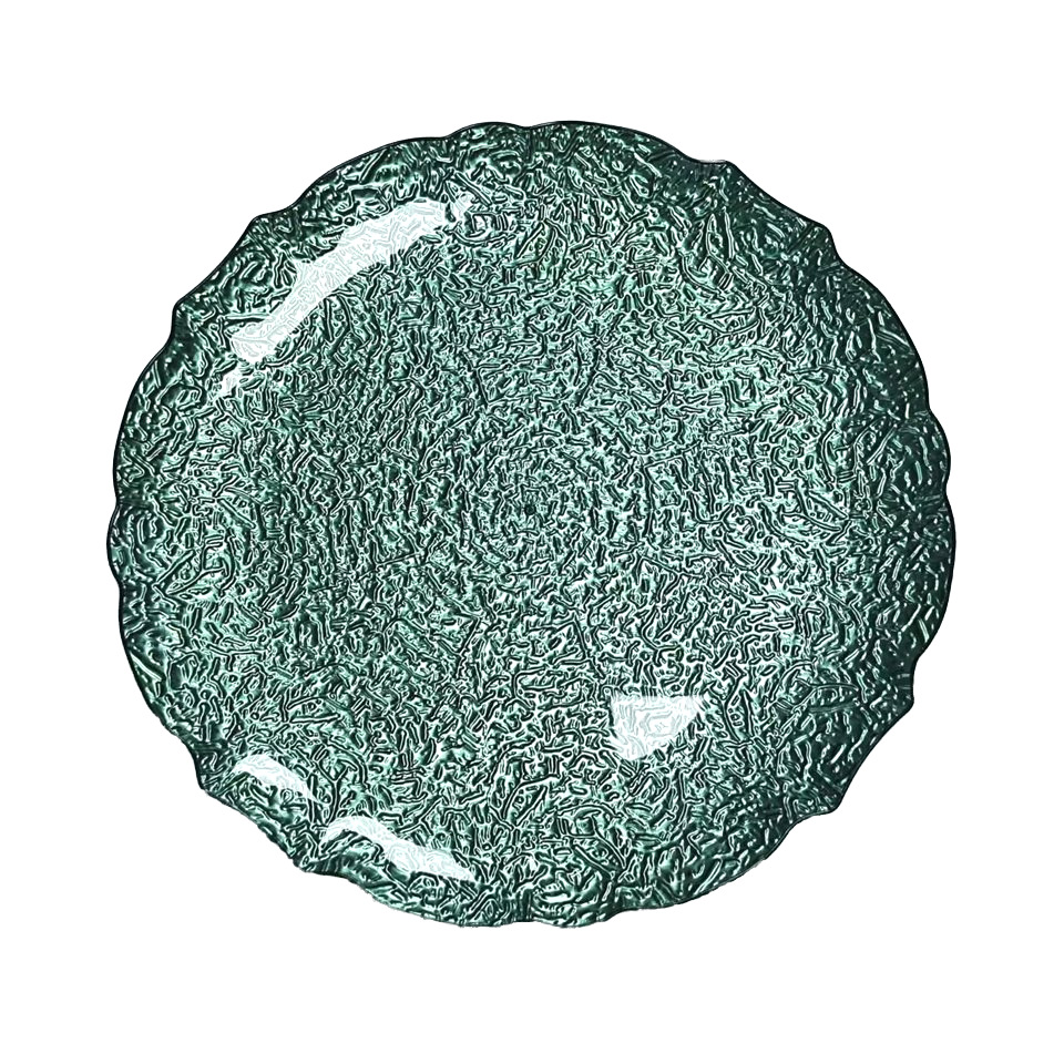 13 pulgadas acrílico transparente cargador de bordes de oro plano boda navidad baby shower party decoración plástica