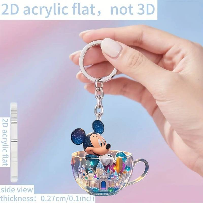 Lilo & Stitch, Mickey Mouse keychain, cartoon Winnie the Pooh acrylic accessories, exclusively for cross-border sales