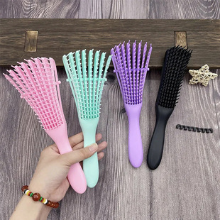 Eight-Claw Massage Comb with Hollow Design for Hair Roots, Styling Air Cushion Comb, Paddle Comb for Home Use, Dual-Use for Dry and Wet Hair, Curling Airbag