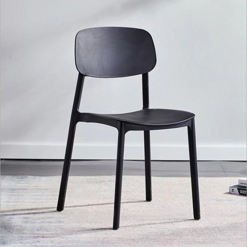 Light luxury minimalist style plastic chair upgraded household Nordic backrest dining chair simple table stool banquet chair