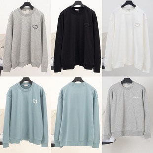 Correct version DO home 2024 autumn and winter new silver logo badge embroidery casual long sleeve crew neck pullover sweater