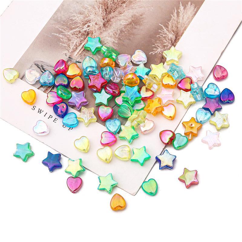 100 Pieces Arylic Star Heart Shape Beads display picture 5