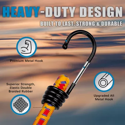 Trailer rope/net/strap Elastic Band 20Pc Bucket-Packed