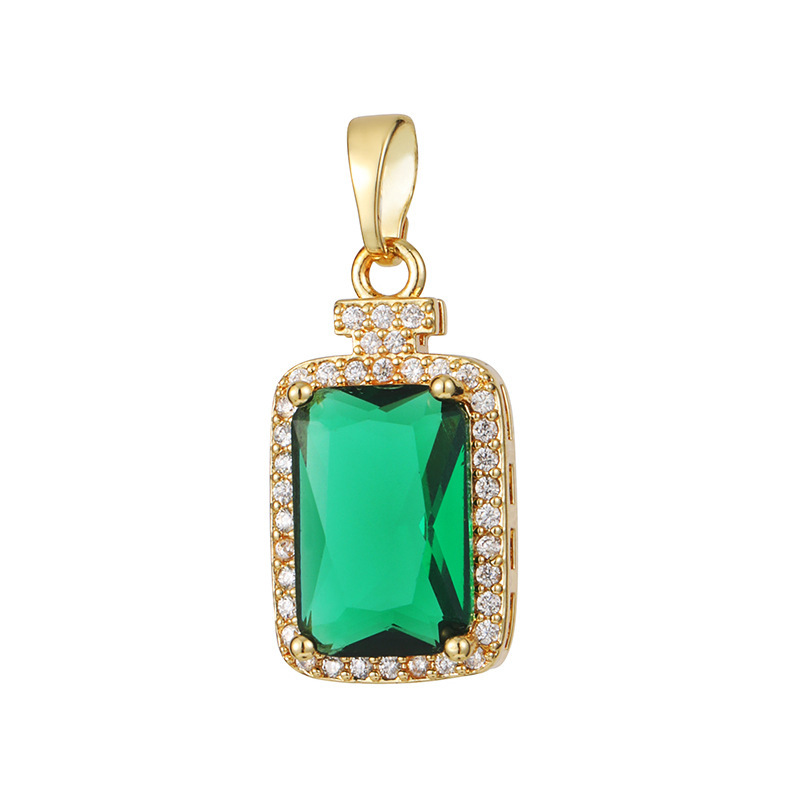 Joyas transfronterizas colgante de rubí esmeralda ligero de lujo accesorios de acero de titanio collar no decolor cadena clavícula