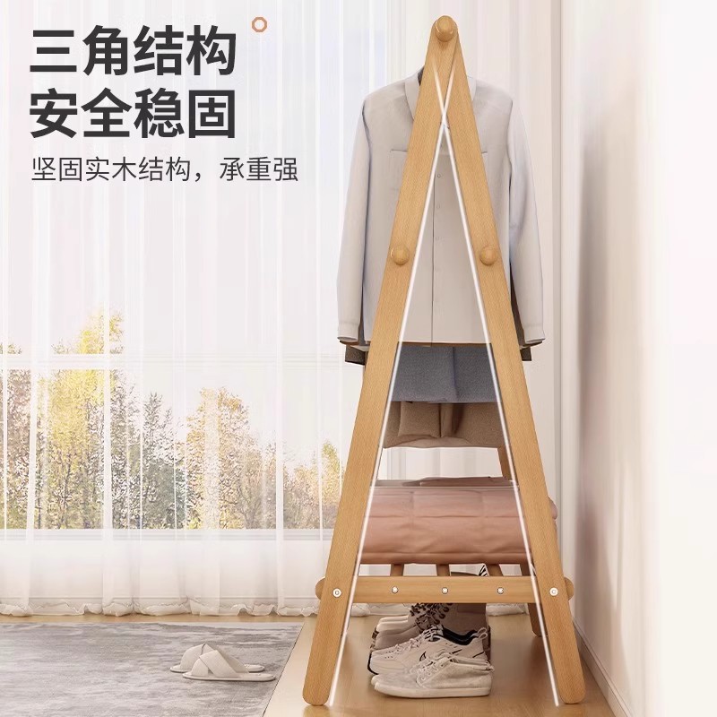 madera sólida piso percha de sombrero percha de ropa doméstica percha de ropa interior percha de ropa simple percha de ropa percha de secado percha de ropa