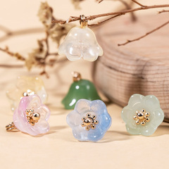 琉璃鈴蘭扣子中式旗袍國風紐扣漢服蓮蓬仿玉石裝飾扣配件輔料批發