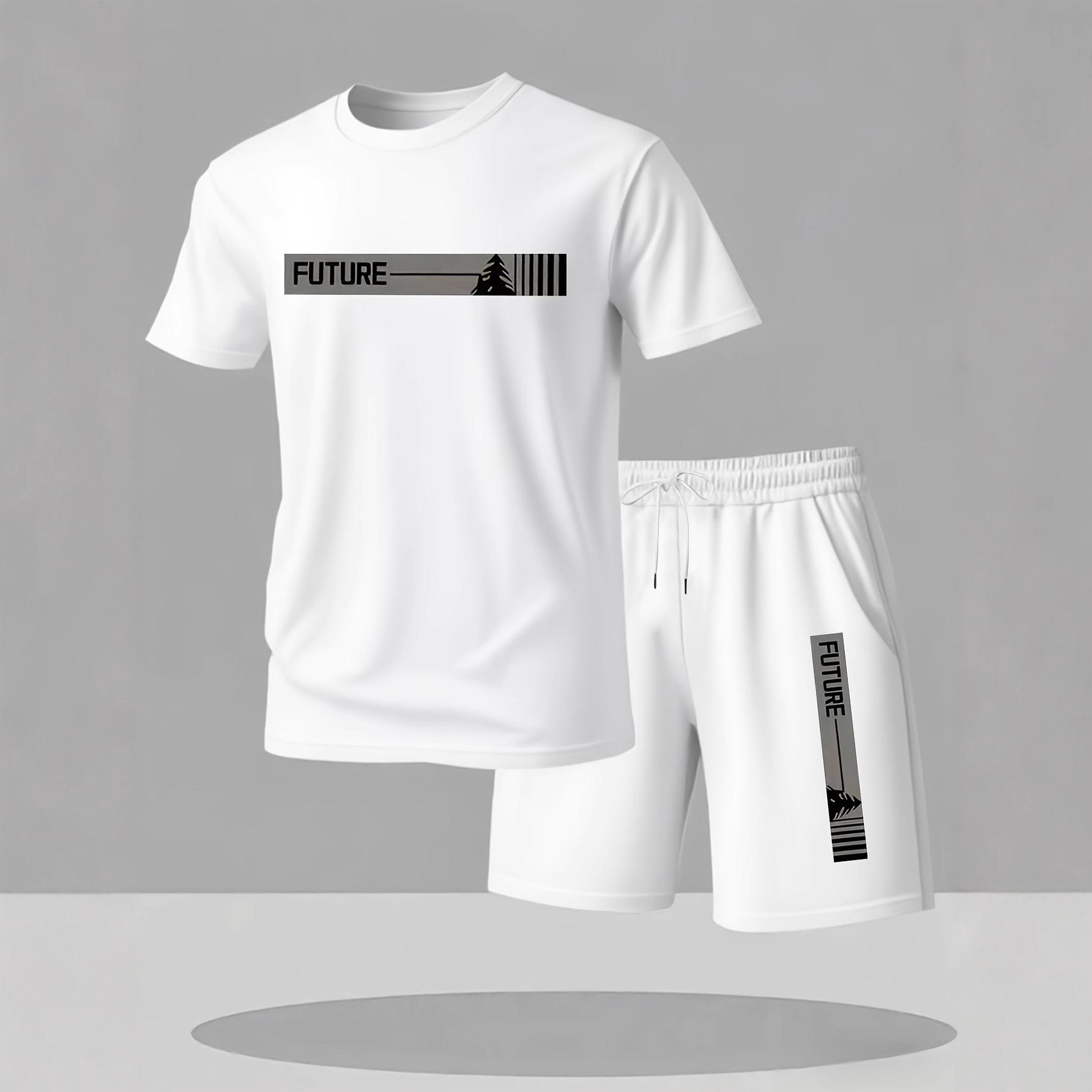 Men's Casual Sports T-Shirt Set Quick Drying Breathable Polyester Mesh Sweat Wicking Comfortable Soft Short Sleeve_viptrois.com