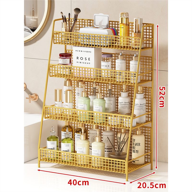 Estante Organizador para Lavabo de Hierro de 4 Niveles para Baño