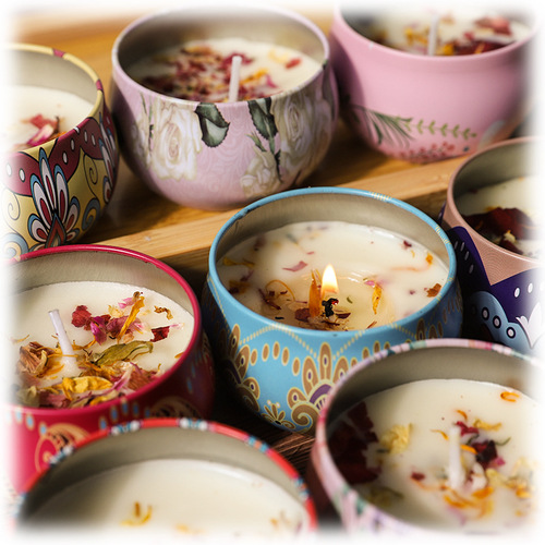 Cross-border supply diy plant dried flower candle aromatherapy romantic bedroom souvenir soy wax aromatherapy candle