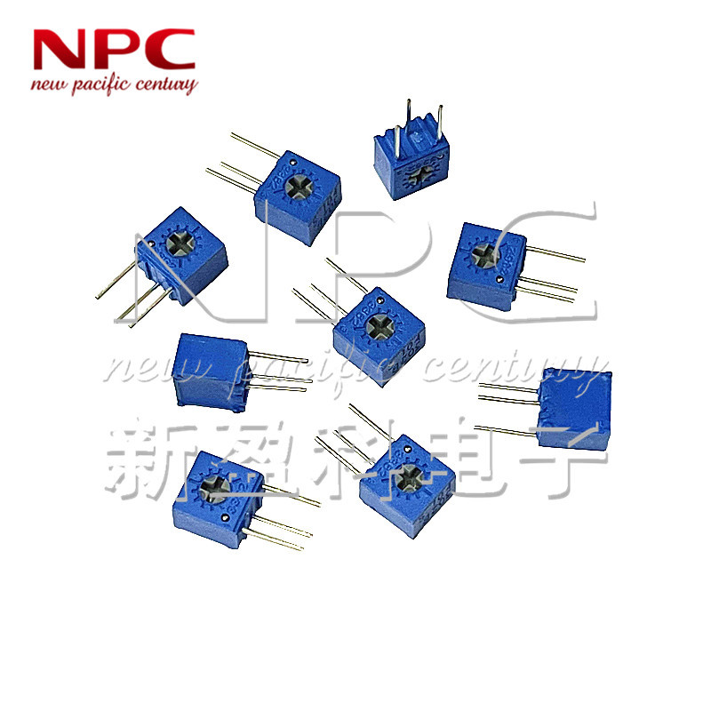 进口电位器3362W-1-100LF 阻值10R 十字单圈可调电阻 一管50只