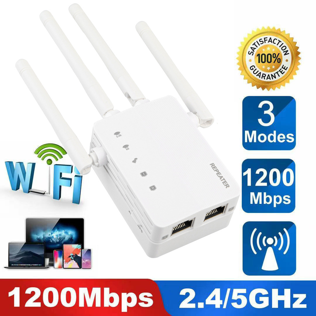 1200M双频5G无线网络中继器信号增强放大扩展器wifi中继Repeater
