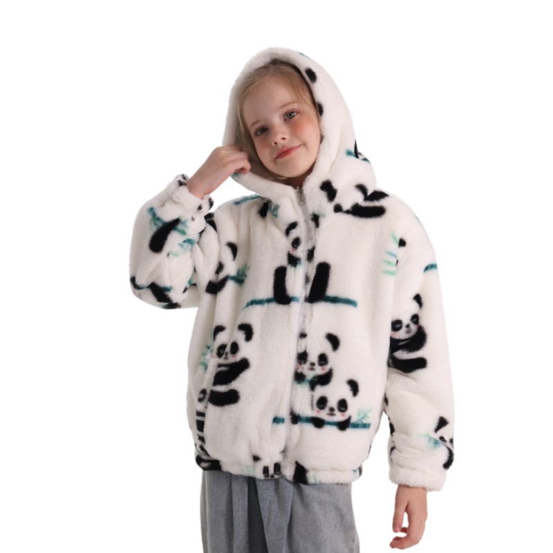 모조 토끼 머리 흰색 바닥 팬더