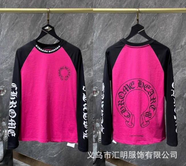 新款跨境CH克罗潮牌MattyBoy红唇十字针长袖圆领卫衣时尚百搭上衣|undefined