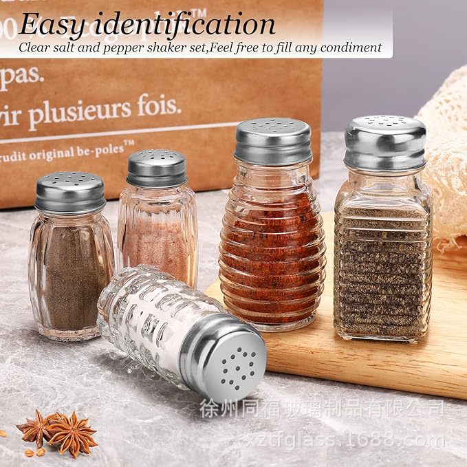 Creativo al aire libre parrilla frasco de vidrio de cocina condimentar frasco de pimienta frasco de sal frasco de condimentos transfronterizos