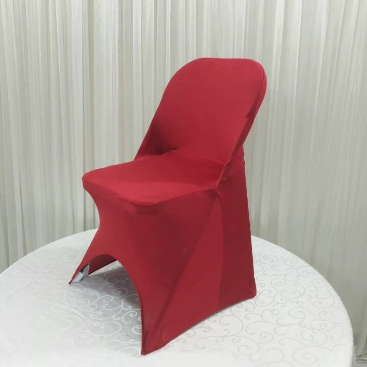 Foreign trade thickened elastic folding chair cover, hotel wedding one-piece chair cover, outdoor wedding elastic chair cover