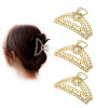 Metal hairgrip, universal hairpins, big fashionable crab pin, Korean style, simple and elegant design, internet celebrity