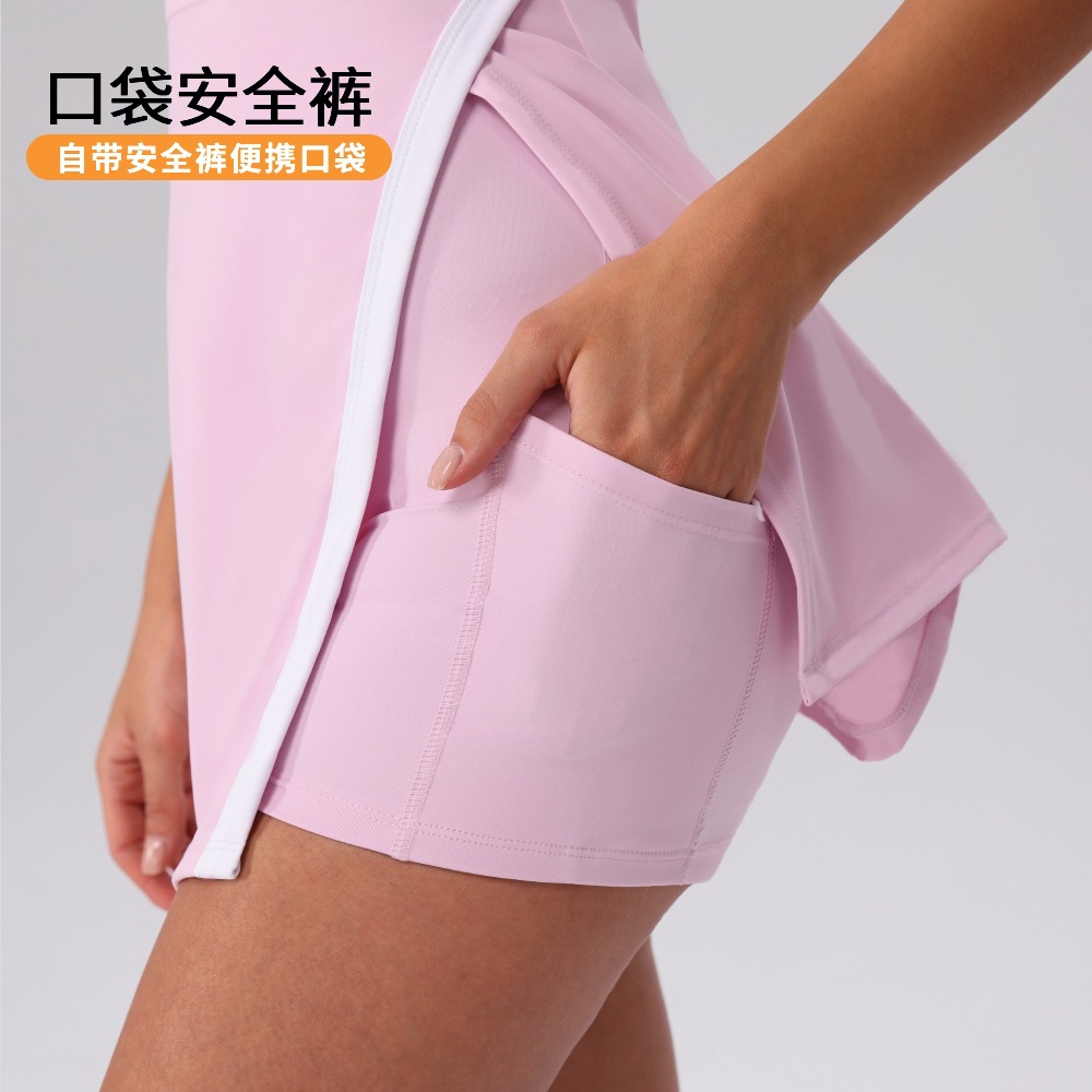 Fitness Tenis vestido corto anti-fuerte yoga ropa deportiva de correr al aire libre pantalones de mujer slim