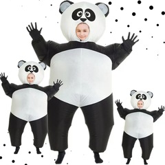 国境を越えてパンダの空気入れ服を提供する子供の日の服装赤ちゃんバスかわいい立体衣装パンダの空気入れ服