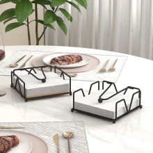 创意简约木质纸巾架餐厅酒店抽纸架自助餐方形纸巾座实木餐巾架