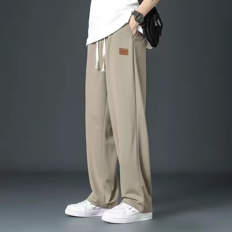 ソースメーカー、トレンディなルーズスタイル、トレンディなメンズスタイル、若々しい人気のカジュアルパンツ、ファッショナブルなブランドの春と秋のミッドウエストパンツ|undefined