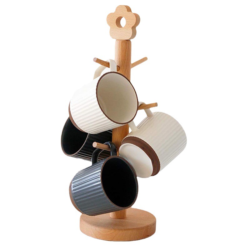 Taza de madera portavasos hogar cocina taza de agua estante de almacenamiento al revés árbol estante creativo reloj pulsera de almacenamiento rack