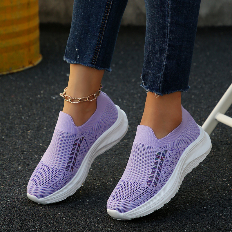 Women's Shoes Spring and Summer New Casual Sports Shoes Running Shoes Soft-Soled Lazy Shoes Korean Style Trendy Fly-Knit Slip-On Shoes Women's Shoes Spring and Summer New Casual Sports Shoes Running Shoes Soft-Soled Lazy Shoes Korean Style Trendy Fly-Knit Slip-On Shoes